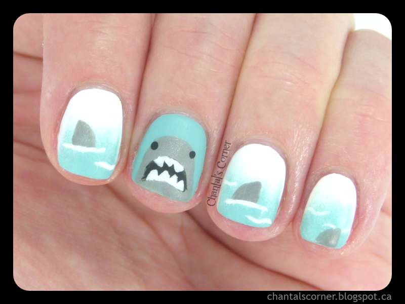 shark week nail art