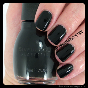 sinful colors black on black nail polish