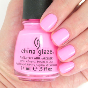 china glaze shocking pink neon nail polish