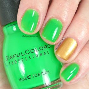 Sinful Colors nail polish Irish Green swatch review