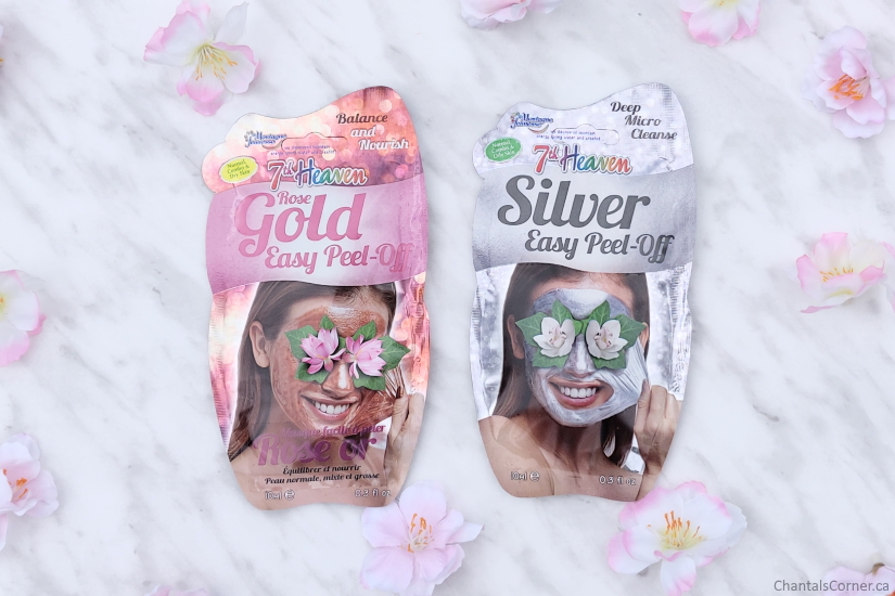 7th heaven rose gold silver easy peel masks