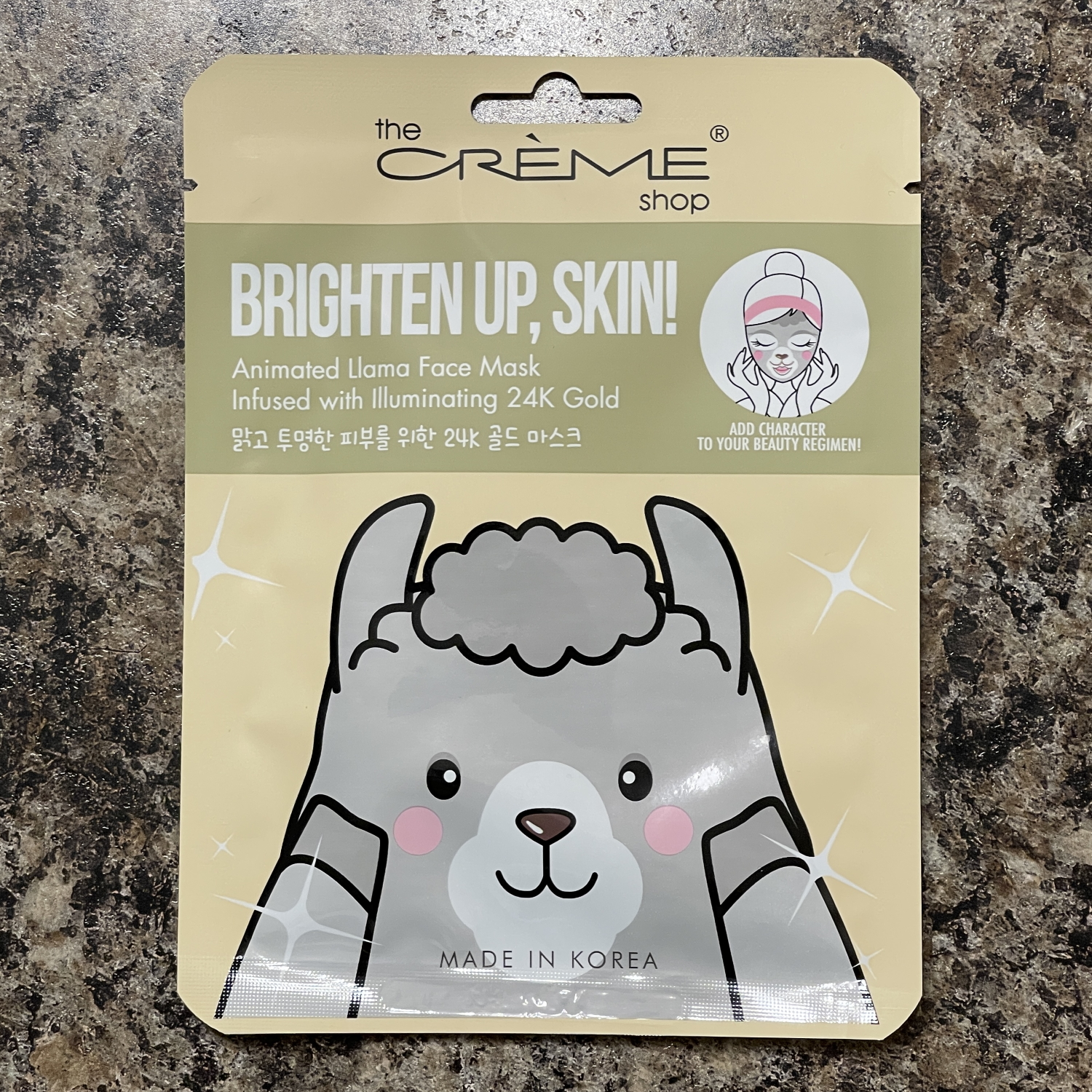 The Creme Shop Brighten Up Skin Llama Sheet Mask