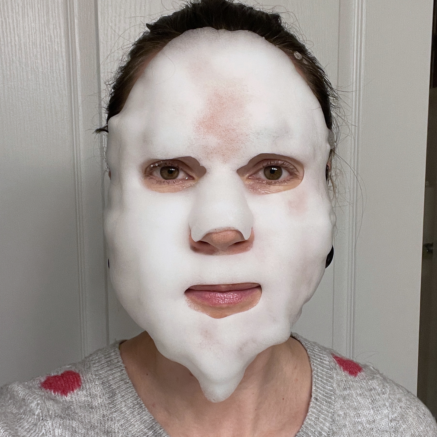 Soo'Ae O2 Bubble Anti-Pollution Mask selfie