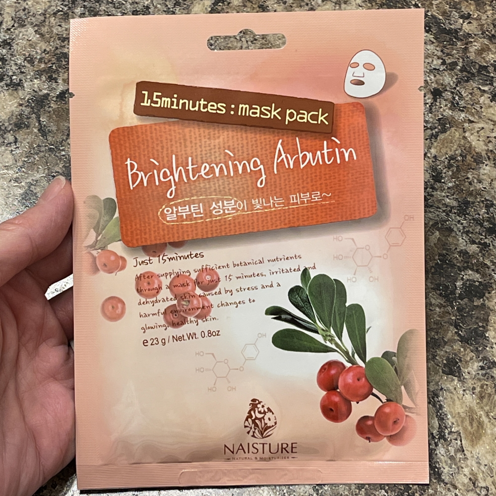 naisture brightening arbutin sheet mask