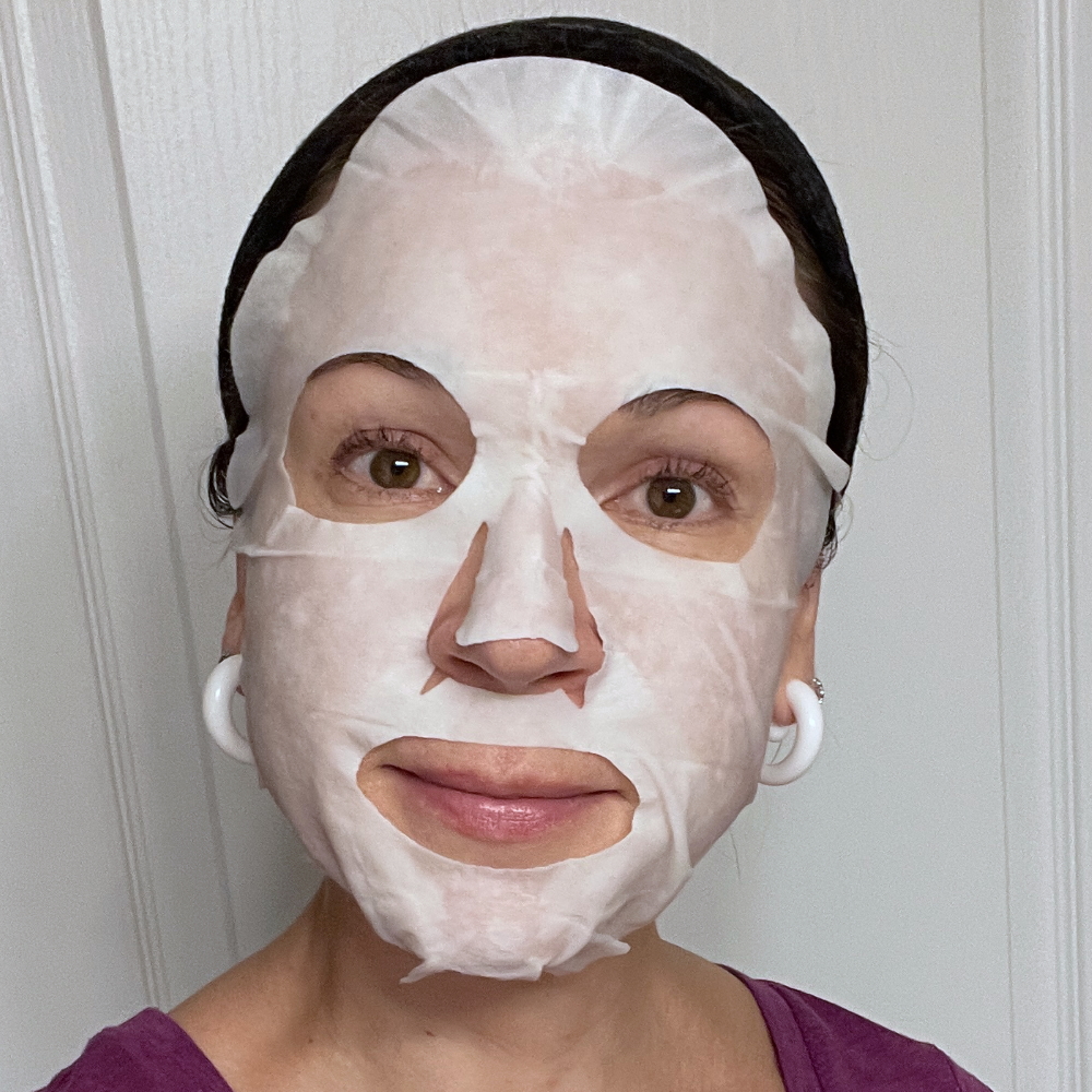 7th heaven superfood evoo sheet mask selfie