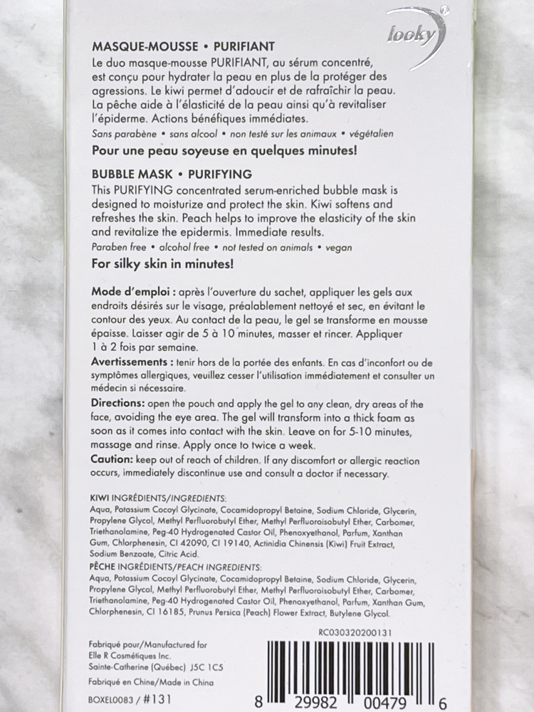 Purifying Duo Bubble Mask instructions