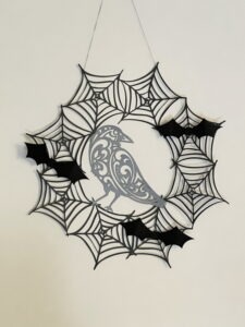 cricut halloween spiderweb wreath