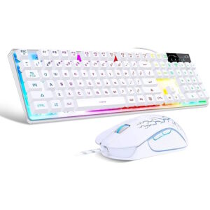 backlit keyboard and mouse